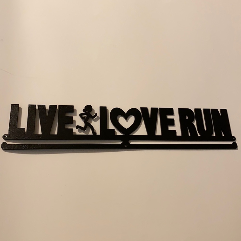 Live love run metal medal holder